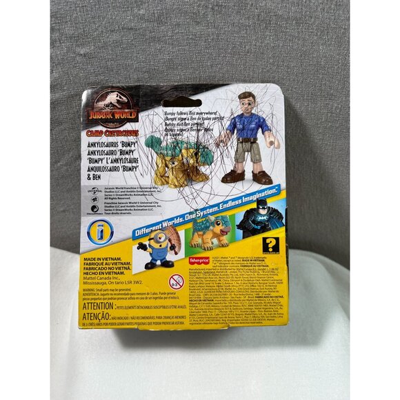 IMAGINEXT Jurassic World Camp Cretaceous Ankylosaurus Bumpy & Ben Action Figure - Picture 2 of 2
